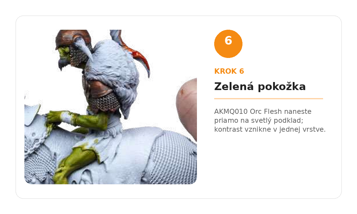 Krok 6 – zelená pokožka Orc Flesh