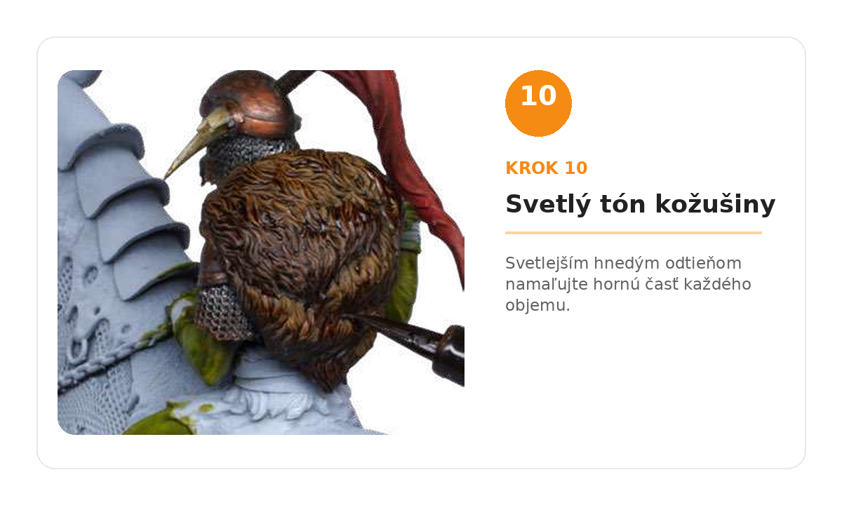 Krok 10 – svetlý tón kožušiny