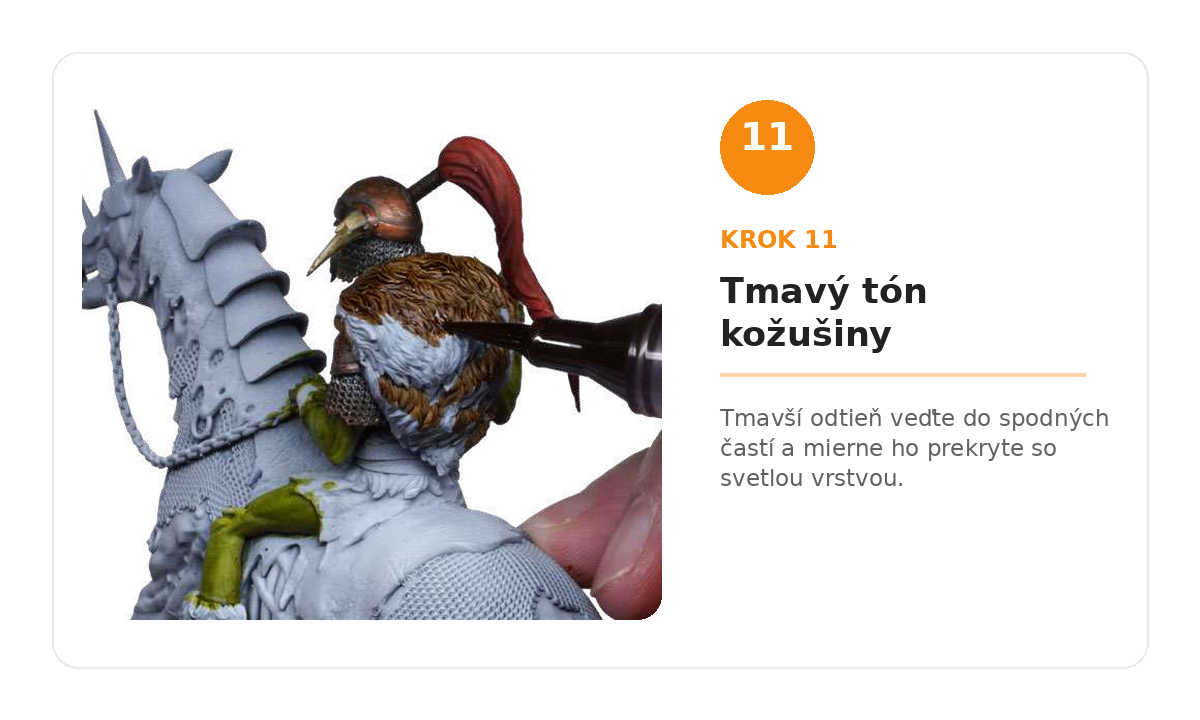 Krok 11 – tmavý tón kožušiny