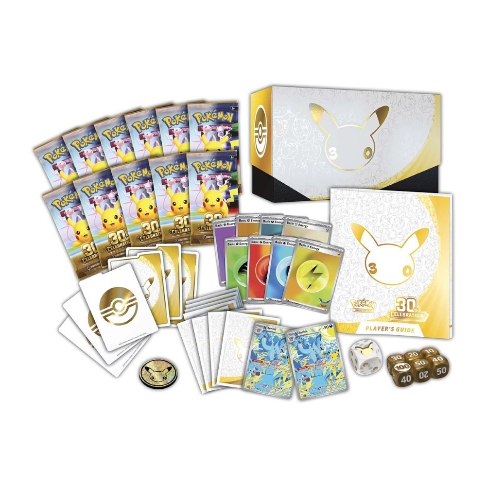 Obsah Pokémon 30th Celebration Elite Trainer Boxu