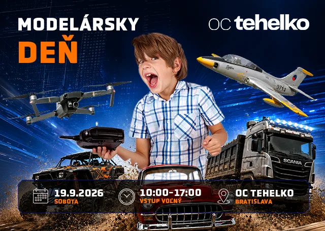 Modelársky deň v Bratislave 2026: Svet modelov, techniky a zábavy pre celú rodinuV sobotu 19. septembra 2026 sa priestory OC Tehelko v Bratislave premenia na veľký svet modelárstva. Od 10:00 do 17:00 sa uskutoční Modelársky deň, ktorý
